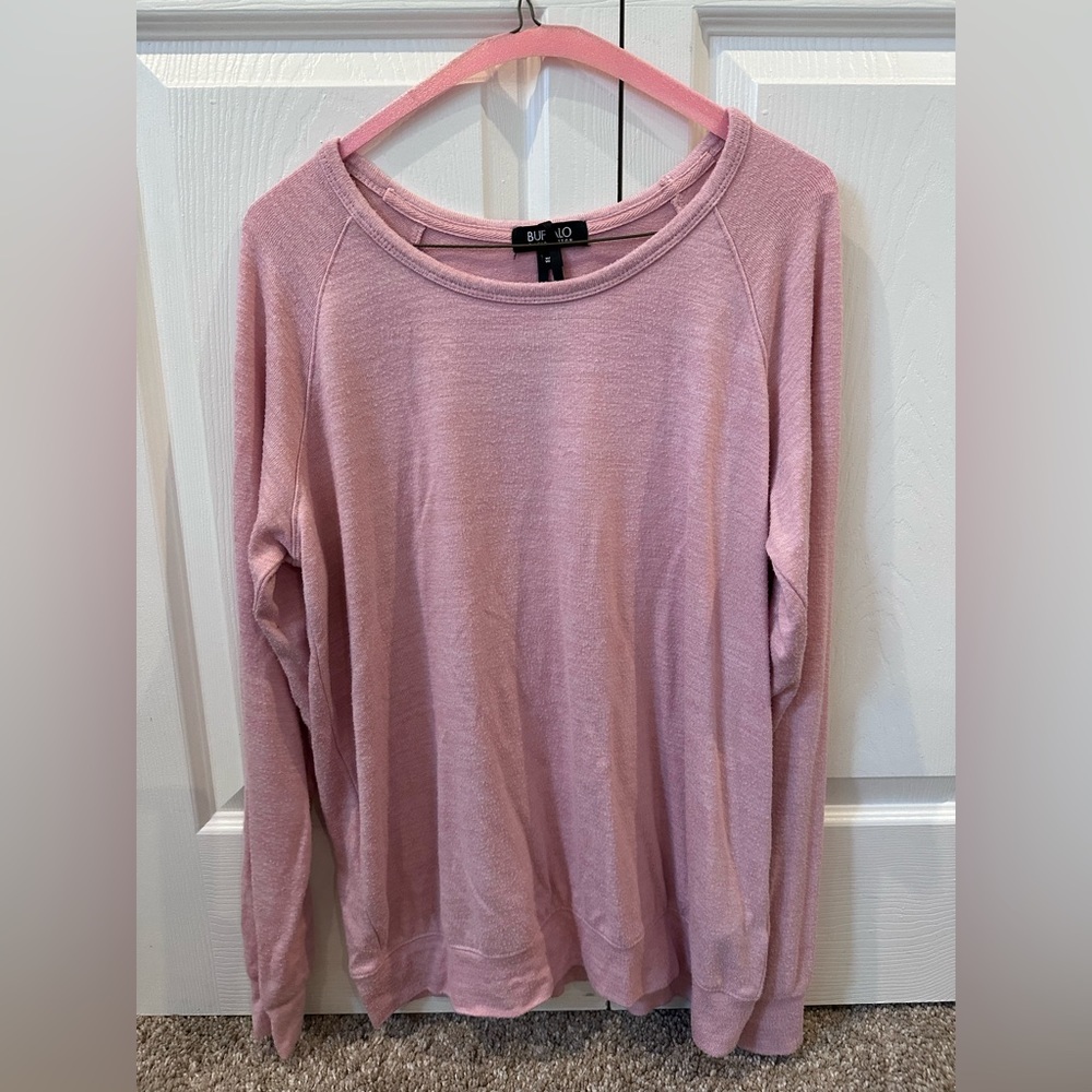 Women’s pink long sleeve shirt. Size Large